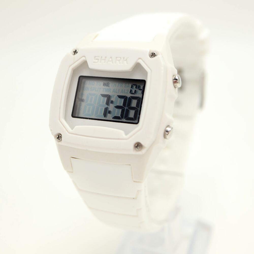 Freestyle Shark White Silicone 38mm Digital Watch Alarm Chrono w New Battery